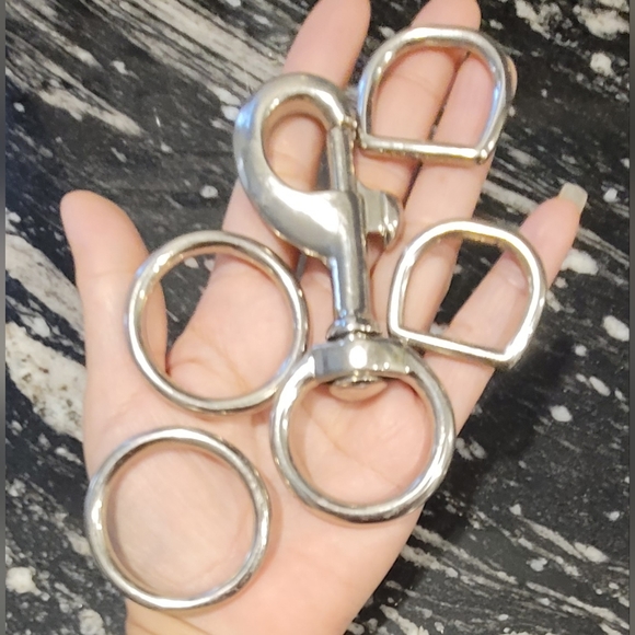 Handbag Purse Large Oversized Steel Hardware, Only - Picture 7 of 7